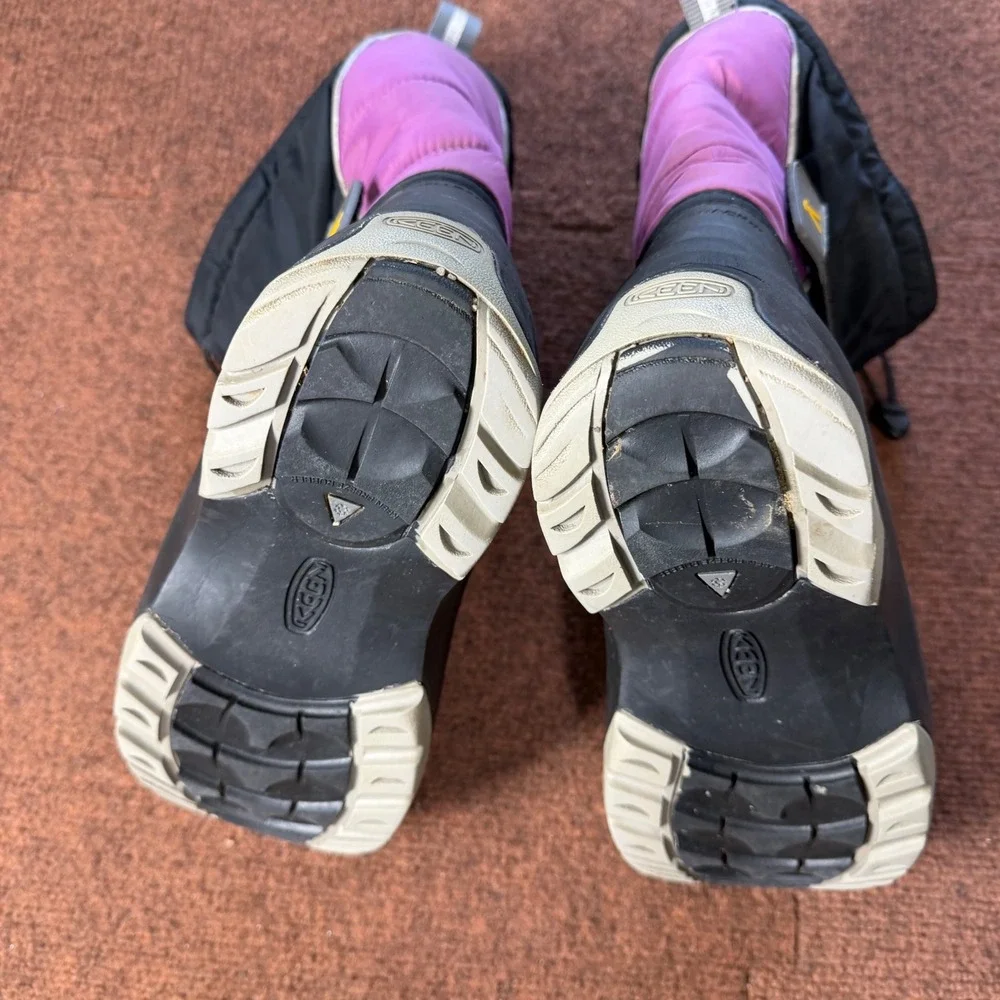 Keen Lumi Waterproof Winter Boots Black Purple 400g Insulation Women 7 1023709